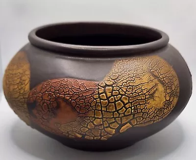 Buy VTG Royal Haeger Earth Wrap Pottery ~ Brown, Gold, Orange • 38.52£