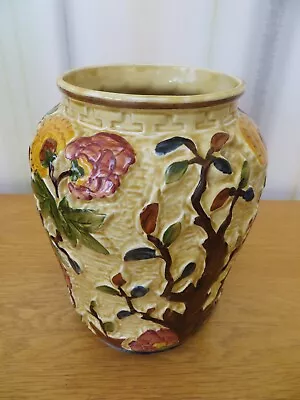 Buy Vintage Indian Tree 1960s H J Wood Staffordshire Hand Painted Majolica Vase • 25£