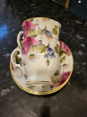 Buy Beautiful Pair Of Royal Stafford Tea Cup And Saucer • 12£
