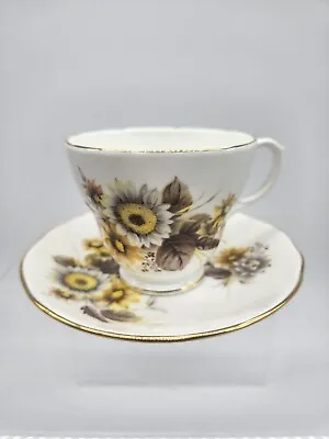 Buy Vintage Duchess 342 Bone China Tea Cup & Saucer Floral Pattern England Yellow • 11.44£