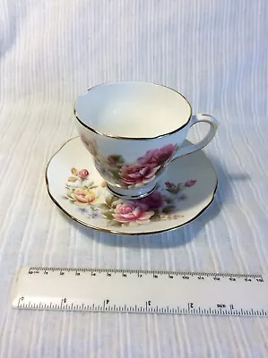 Buy Vintage Duchess Rose Pattern Bone China Tea Cup And Saucer • 7.50£