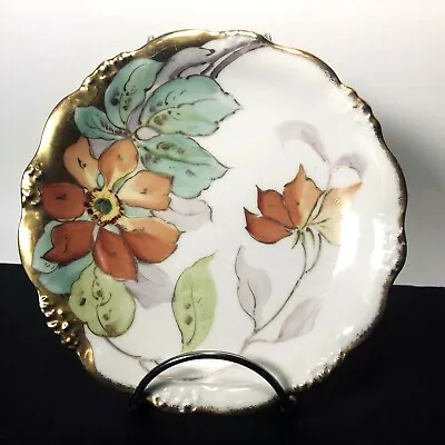 Buy Antique Vintage LIMOGES Plate 6  Elite Works BAWO & DOTTER Floral Hand-Painted • 14.40£