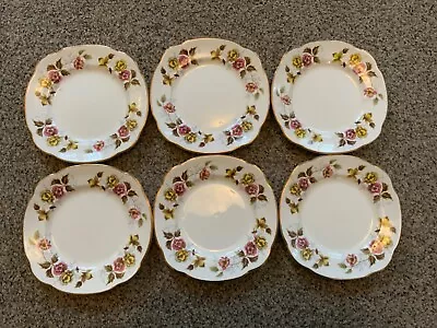 Buy Set Of 6 Duchess Bone China Romance Pattern 6” Tea Plates / Side Plates • 18£