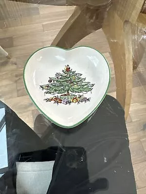 Buy Spode Christmas Tree Heart Dish 10cm • 5.99£