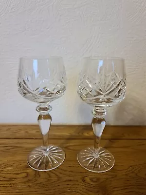 Buy 2 X Edinburgh Crystal Hawk Wine Glasses STERLING Cut. VGC. • 9.99£