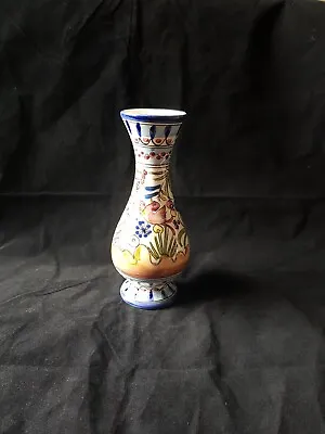 Buy Vintage Portuguese SEC XVII Pottery Hand Painted Vase Birds & Floral Signed • 4.99£