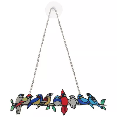 Buy  Home Ornament Bird Stained Glass Sun Catcher Pendant Wall Hanging • 8.49£