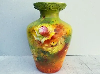 Buy Royal Bonn Porcelain Vase German Franz Mehlem Hand Painted Floral Antique   • 344.95£