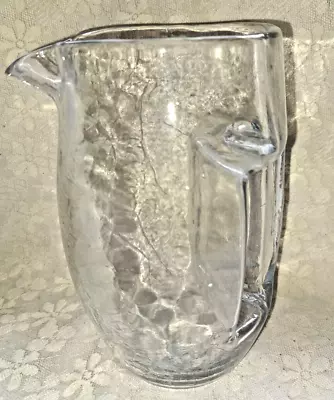 Buy Crackle Clear Glass Water, Juice Jug, Pitcher - Table Ware • 25£