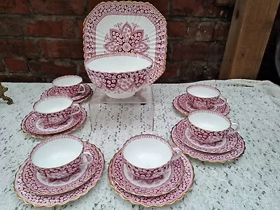 Buy Antique Spode Copeland Pink Primrose C.1881 Tea Service • 260£