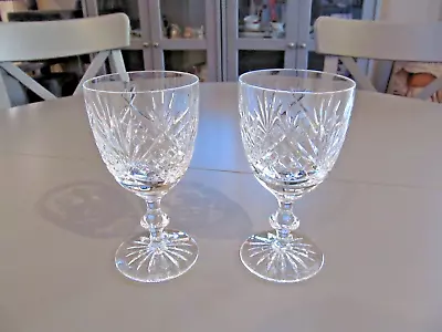 Buy 2 Edinburgh Crystal Sutherland 5 3/4  White Wine Glasses • 33.72£