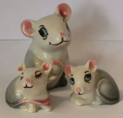 Buy Wade Mouse Family Adult And Two Babies Figurines • 9.99£