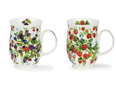 Buy SET OF 2 DUNOON FINE BONE CHINA,Wild Berries/Strawberry Coffee Mug/Tea Cup 0.31L • 42£