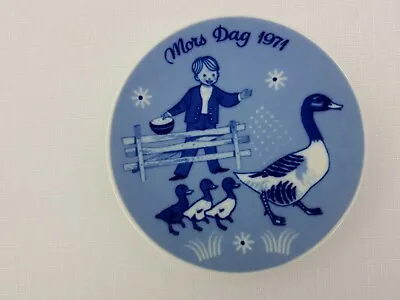 Buy Porsgrund Norway Mors Dag 1971 Mothers Day 5  Plate Boy & His Ducks Design • 14.95£