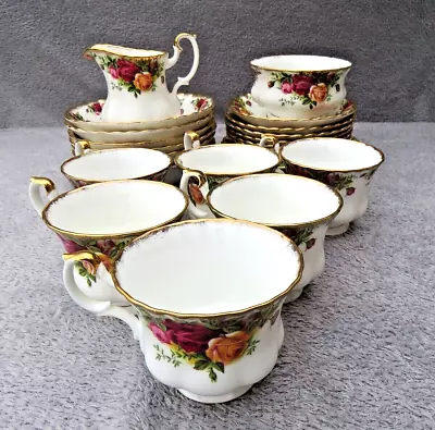 Buy 26 PIECE ROYAL ALBERT OLD COUNTRY ROSES Inc CUPS SAUCERS BOWLS SIDE PLATES MILK • 51.99£