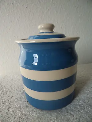 Buy Vintage T G Green Cornishware Blue & White Hooped Storage Jar 6.5  High (A) • 35.99£