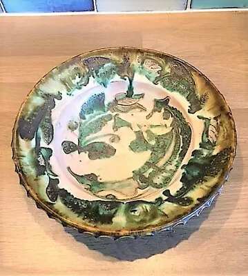 Buy Antique French Earthenware Bowl - Japonisme Decoration Impressionist • 14.99£