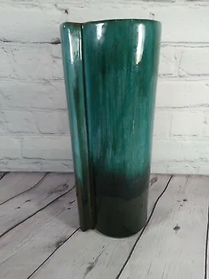 Buy Blue Mountain Pottery Canadian Handcrafted Vase Blue Drip Glaze • 33.27£