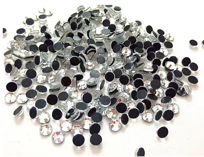 Buy Flat Back Czech Crystal Glass Rhinestones Clear Iron On Hot Fix Gem 2mm-6mm • 4.99£