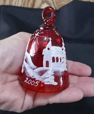 Buy 2005 Fenton Hand Painted Ruby Red Miniature Christmas Bell Store Exclusive  • 19.20£