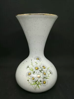 Buy Kernewek Goonhavern Cornwall Pottery-Daisy Design-Trumpet Neck Vase • 9£