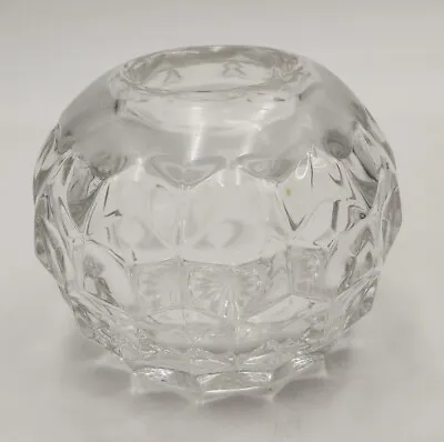 Buy Fostoria American Clear Rose Bowl Vase #2056 Vintage Glass 3-3/8  1957-1982 • 15.34£