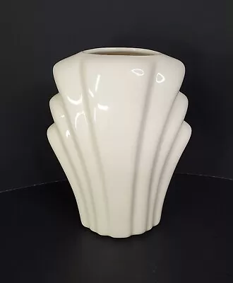 Buy United Pottery Vase Cream Art Deco Revival Style High Gloss Made In America • 22.73£