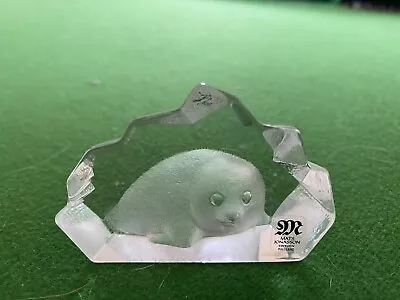 Buy Miniature Mats Jonasson Sweden Signed Crystal Seal Paperweight • 4.99£