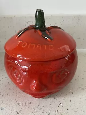 Buy Vintage Sylvac 4751 Tomato Red Face Pot With Lid • 22.99£