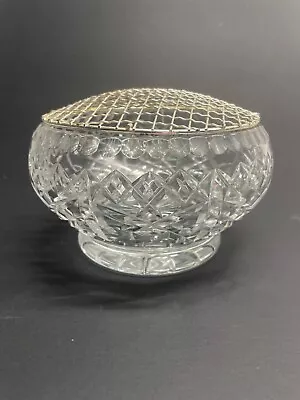 Buy Lead Crystal Glass Rose Bowl With Metal Frog, Vintage ( L109), Decorative • 20.67£
