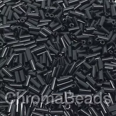 Buy 4mm Glass Bugle Beads 50g Pack, Silver-Lined, AB, Opaque, Metallic, 40+ Options • 2.59£