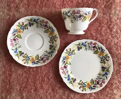 Buy Lovely Vintage Shelley 'Spring Bouquet' Tea Cup, Saucer & Side Plate Trio • 10£