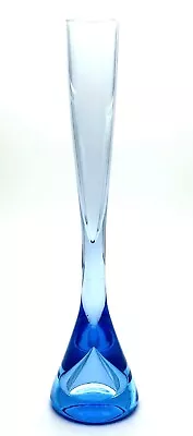 Buy Whitefriars Glass Rare FLC Sky Blue Tear Drop Bud Vase No. 9566 1980 • 110£