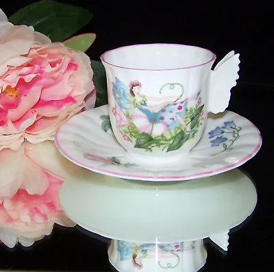 Buy Royal Worcester  Fairy Cup & Saucer Butterfly Handle • 21.99£