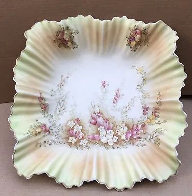 Buy Antique C.1910 W&R Carlton Ware Bowl Heather Flowers Scalloped Edge Reg# 488460 • 17.99£
