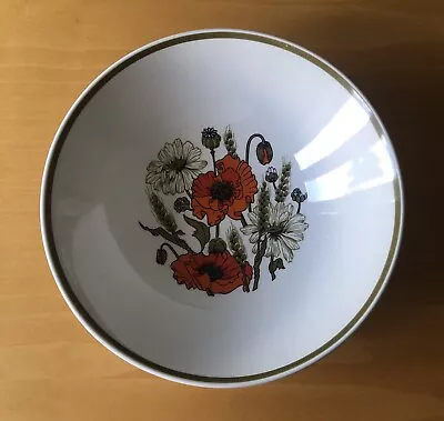 Buy Vintage J & G Meakin Studio Ceramic Poppy Pattern Large Salad Serving Bowl Dish • 12.99£