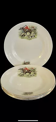 Buy VINTAGE CARRIGALINE POTTERY THE CHASE BREAD/Dessert PLATE 7”Set Of 4 EXCELLENT • 31.65£