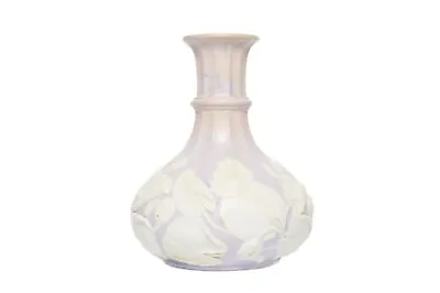 Buy Sam Alcock  Water Lily  Vase / White On Lavender / Antique 1850 / Parian Ware • 236.94£