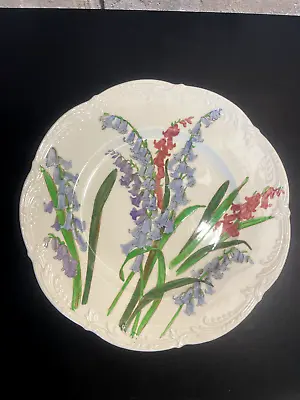 Buy Crescent And Sons George Jones And Sons Plate 10  Blue And Red Painted Flower • 31.62£