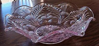 Buy Rose Pink Glass Inverted Thistle Pattern Flared Bowl - Mosser USA DISCONTINUED • 42.62£