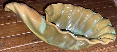 Buy Vintage Frankoma Pottery Green & Brown Cornucopia Horn Of Plenty Bowl • 20.86£