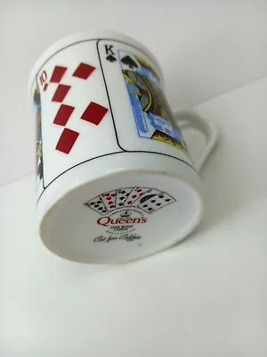 Buy Poker Cards Mug Fine Bone China 1875 Queens's Made In England • 13£