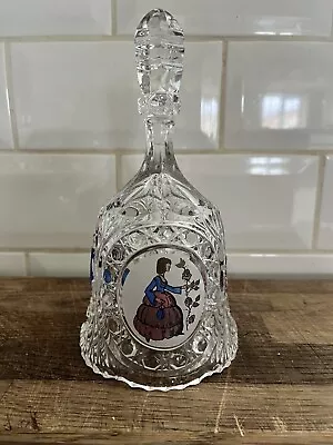 Buy Cut Glass Crystal Bell With Silhouette Of A Lady • 15£
