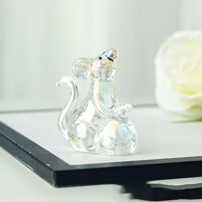 Buy Crystal Crystal Rat Ornament Colorful Beautiful Glass Ornaments  Home • 5.62£
