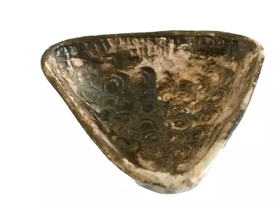 Buy Decorative Art Pottery Dish. Unglazed & Unmarked - Primitive, Rustic - Triangle  • 8£
