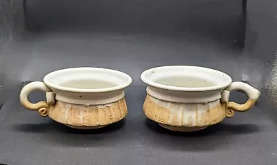 Buy Laurentian Lava Drip Tundra 2 Pc Soup Set 1970s  Rare Handmade Pottery • 20.84£