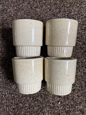 Buy 3 X POOLE BROADSTONE EGG CUPS + 1 With Hairline Crack Prompt UK Post • 8£