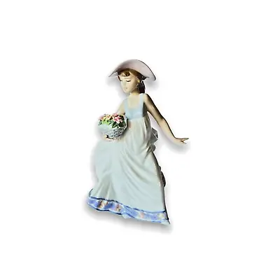 Buy Lladro Girl Flowers Statue Porcelain Handmade Retired No #5790 Rare 1990 Vintage • 60£