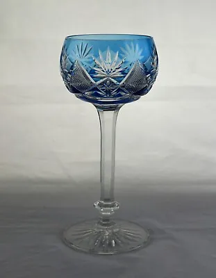 Buy Vintage Bohemia / Bohemian Crystal Wine Hock Glass - 18cms (7 ) Tall • 29.50£