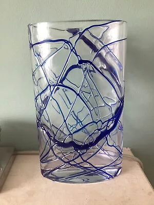 Buy Vintage Dartington Trailed Glass Vase 8.75” • 20£